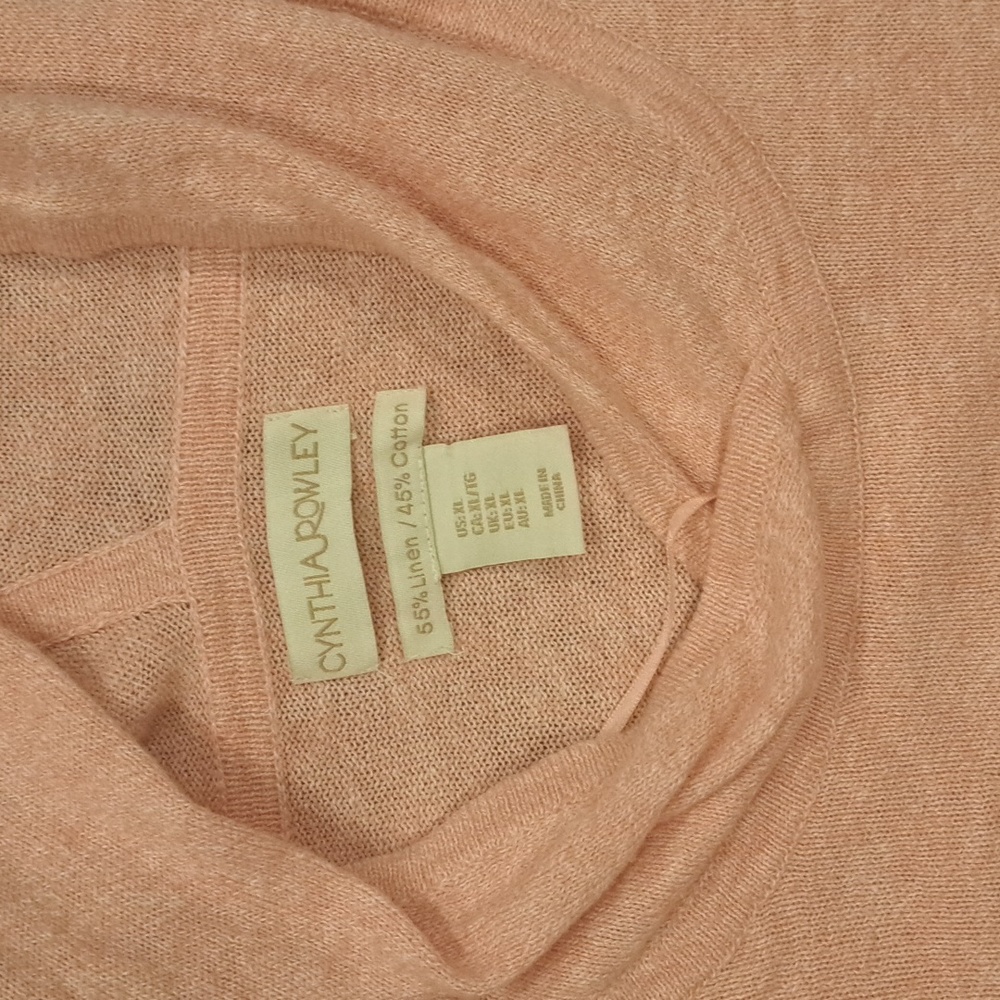 Cynthia Rowley, Size XL, Peach Colored, Long Sleeve Pullover Hoodie